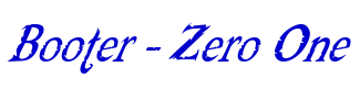Booter - Zero One шрифт